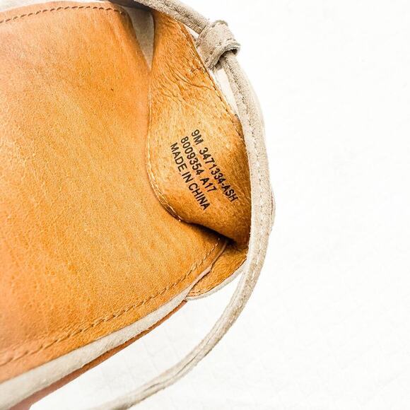 Frye Lace Up Leather Sandals Gray/Tan Ash Style 3471334 Size 9 - Picture 6 of 7